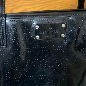 Kate Spade Embossed Patent Leather Black Tote Bag